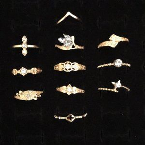 Set of 11 Knuckle Rings
